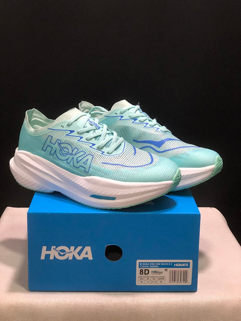 HOKA Mach X 2 Running Shoes, Aqua Blue