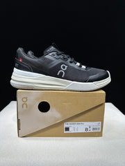 On THE ROGER Clubhouse Pro Tennis Sneakers Black and White