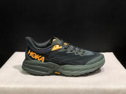 HOKA Speedgoat 5 Trail Running Shoes, Black and Olive
