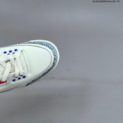 Air Jordan 3 Retro Chalk Track Red White Blue Sneakers