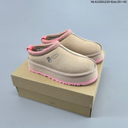 UGG Tazz Platform Slip-On Slippers in Beige and Pink