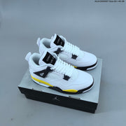Jordan Air Jordan 4 Retro White Yellow Black Sneakers