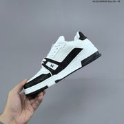 Louis Vuitton Low-Top Sneakers in White with Floral or Black Trim