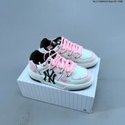 MLB Chunky Liner Low-Top Sneakers, White and Pink