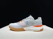 On THE ROGER Advantage Pro Tennis Shoes, Grey and Orange
