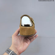 Brown Embellished Backless Slip-On Clogs with Buckle