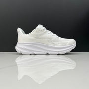 HOKA Clifton 9 White Running Sneakers