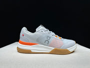 On THE ROGER Advantage Pro Tennis Shoes, Grey and Orange