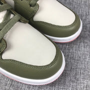 Air Jordan 1 Mid GG Sneakers in Olive Green and White