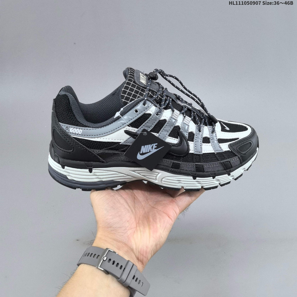 Nike P-6000 Black, White & Grey Retro Sneakers