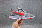 Nike Air Zoom Pegasus 35 Running Shoes, Grey/Crimson 942851-006