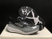 HOKA Stinson 7 Trail Running Shoes in Black and Gray
