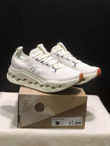 On Cloudsurfer Max Ivory Steel Grey Running Shoes