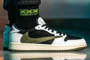 Nike Air Jordan 1 Low Travis Scott Olive Sneakers DZ4137-106