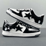 BAPE STA Low Black and White Sneakers 1H70-191-001