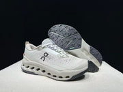 On Cloudsurfer Trail 2 Shoes in Gray and White