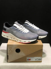 On Cloudnova Form 2 Sneakers in Fog Gray and Red