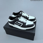 AMIRI Skeleton Low-Top Sneakers in White and Blue