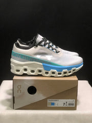 On Cloudmonster 2 Running Shoes in White and Blue