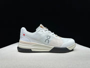 On The Roger Advantage Pro White and Beige Court Sneakers