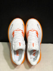 HOKA Clifton 10 Running Shoes in White and Orange