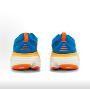HOKA Bondi 8 Blue and Orange Running Shoes