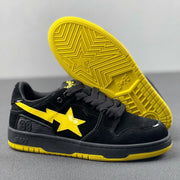 A Bathing Ape SK8 Sta Sneakers Black Yellow