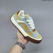 Louis Vuitton Tilted Low Sneakers in Blue and Yellow Check
