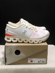 On Cloud X 4 Ivory Salmon Running Sneakers