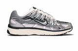 Nike Silver Grey Mesh Running-Style Sneakers