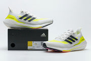 Adidas Ultraboost 21 Running Shoes FY0377 White Yellow