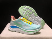 HOKA Clifton 10 Running Shoes in Aqua and Yellow