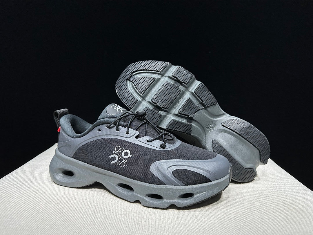 On x Loewe Cloudventure 3.0 Sneakers, Black and Grey