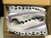 On Cloudmonster Sneakers in Gray and Purple