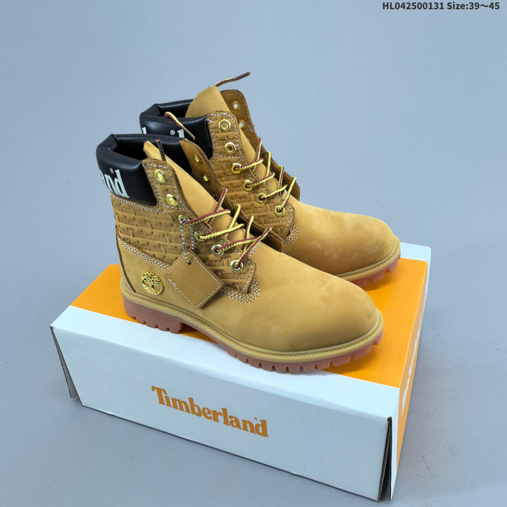 Timberland Yellow Lace-Up Ankle Boots