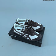 Onitsuka Tiger Tokuten Low-Top Sneakers in White and Dark Brown