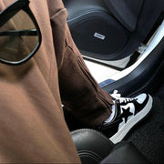 BAPE STA Low Black and White Sneakers 1H70-191-001