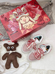 Nike Dunk Low SE Rabbit Year Pink White Sneakers DO9457-117