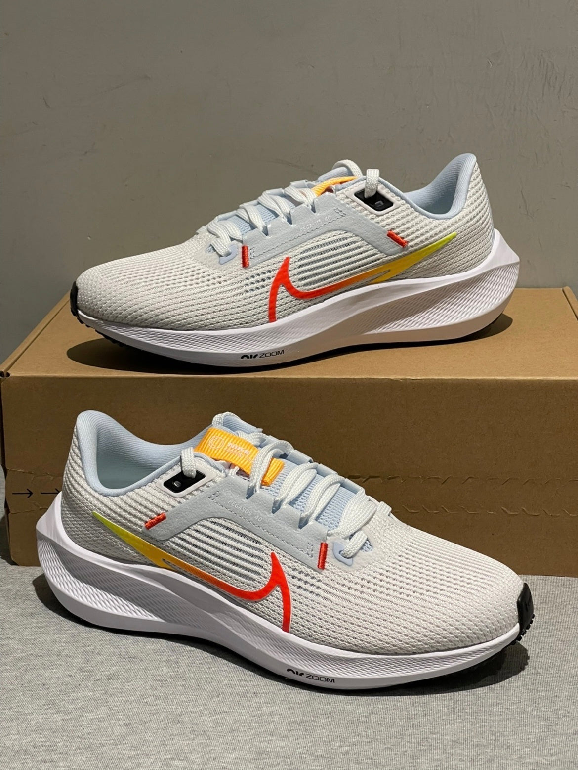 Nike Air Zoom Pegasus 40 Running Shoes White Blue Orange DV3854-102