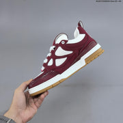 Louis Vuitton Trainer-Style Sneakers in Burgundy and White