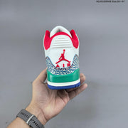 Air Jordan 3 Retro Chalk Track Red White Blue Sneakers