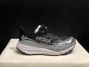 HOKA Stinson 7 Trail Running Shoes in Black and Gray