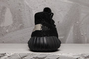 Yeezy 350 V2 Black and Cream Sneakers