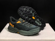 HOKA Speedgoat 5 Trail Running Shoes, Black and Olive
