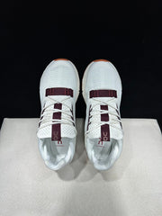 On Cloudnova 2 Sneakers, White and Burgundy