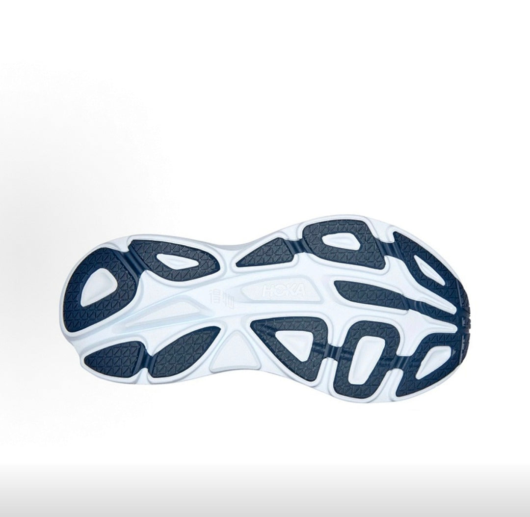 HOKA Bondi 8 Running Shoes in Navy and Teal