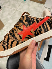 BAPE SK8 STA Tiger-Stripe Low-Top Sneakers