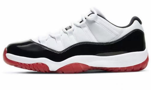 Jordan 11 Low Concord Bred White Black Red Sneakers FV2187-160